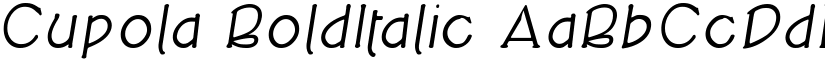Cupola BoldItalic font
