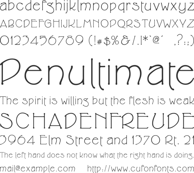 Cupola font preview