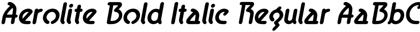 Aerolite Bold Italic Regular font