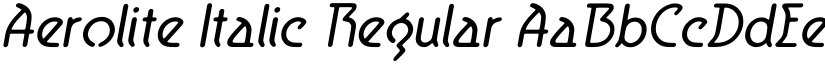 Aerolite Italic Regular font