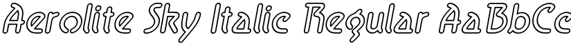 Aerolite Sky Italic Regular font