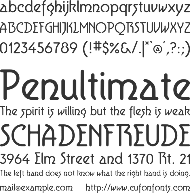 Aerolite font preview