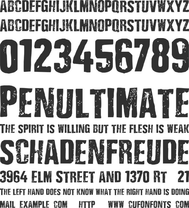 Depressionist 3 Revisited font preview