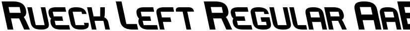 Rueck Left Regular font