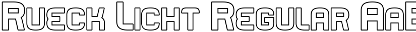 Rueck Licht Regular font