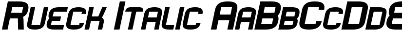 Rueck Italic font