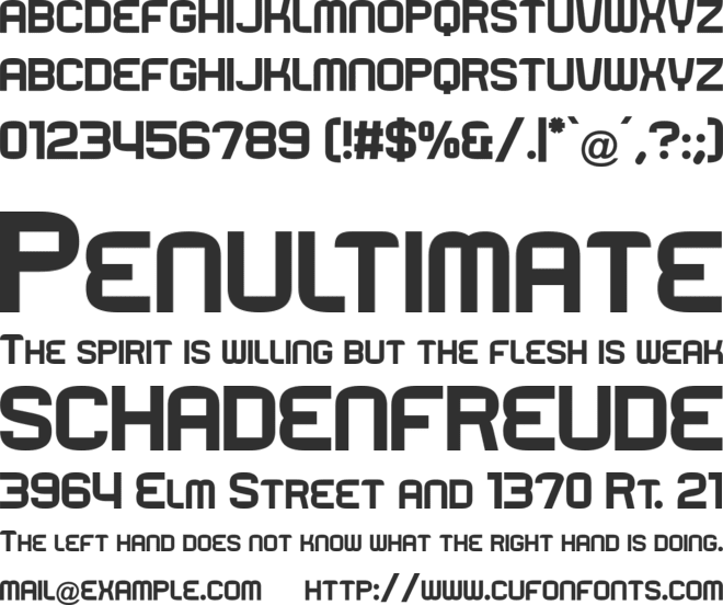 Rueck font preview