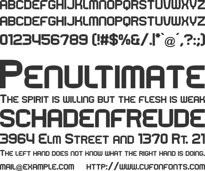 Rueck font preview