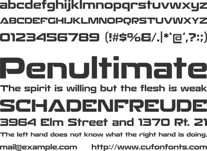 Recharge font preview