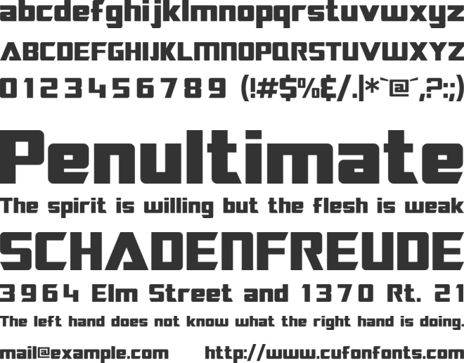 SF TransRobotics font preview