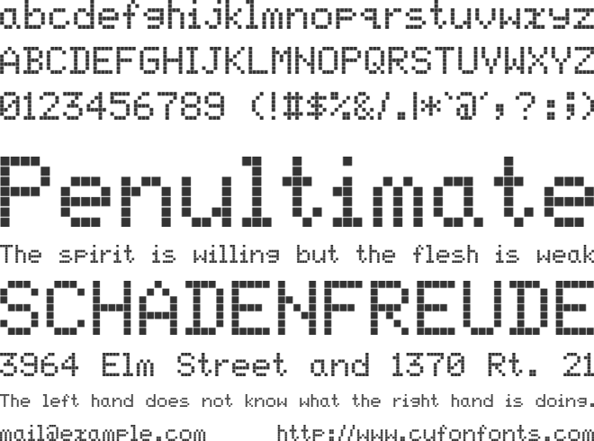 ScreenMatrix font preview