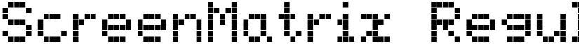 ScreenMatrix Regular font