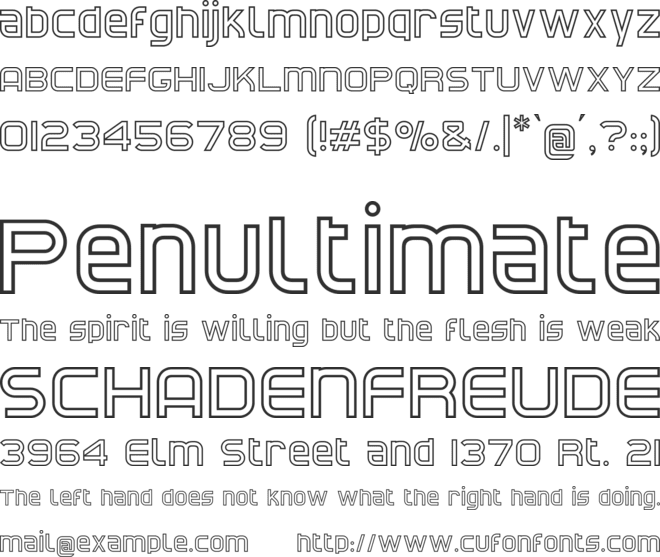 CAT North Licht font preview