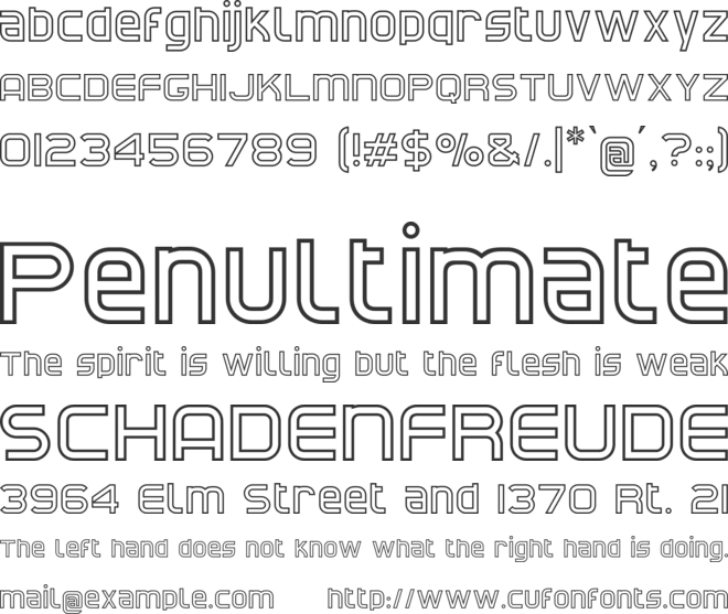 CAT North Licht font preview