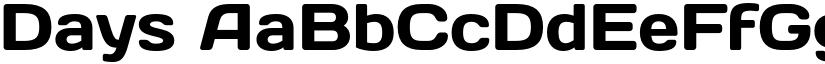 Days font