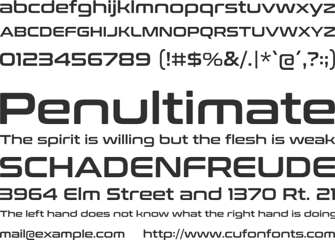 Conthrax font preview