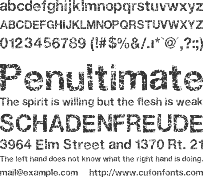 Gastada font preview