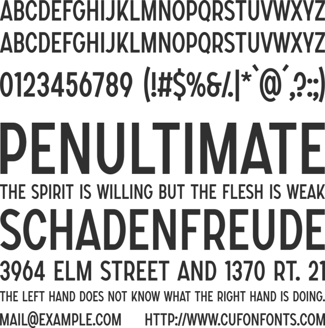 SONGER Condensed font preview