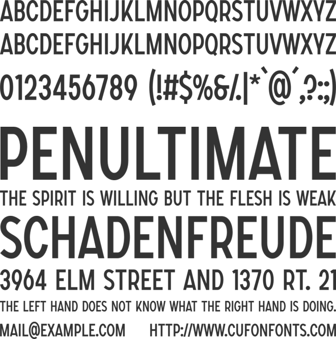 SONGER Condensed font preview