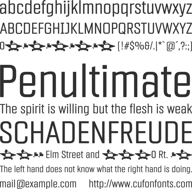 Fragua font preview