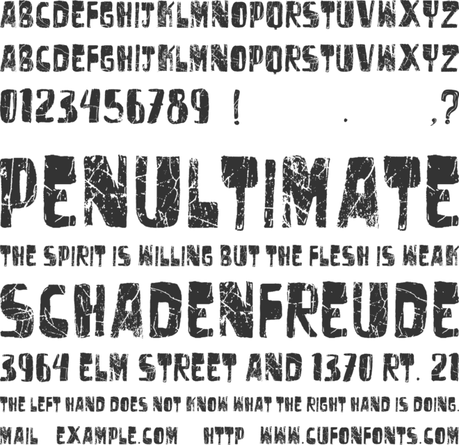 Vtks Untitled font preview