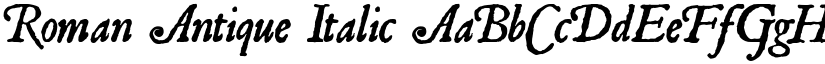 Roman Antique Italic font