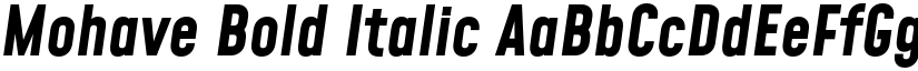 Mohave Bold Italic font