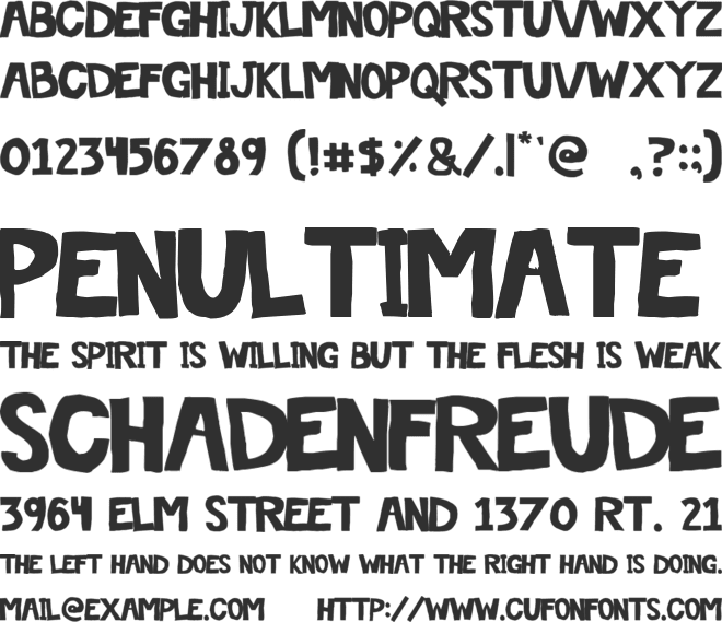 Off The Drugs font preview