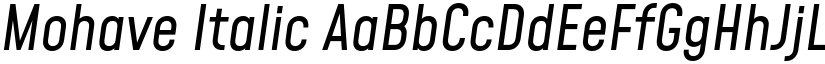 Mohave Italic font