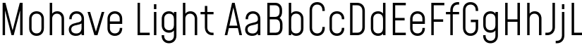 Mohave Light font