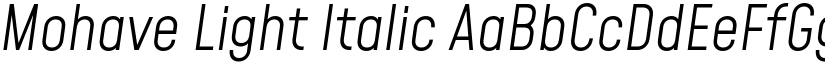 Mohave Light Italic font