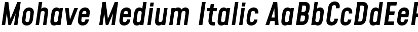Mohave Medium Italic font