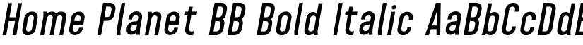 Home Planet BB Bold Italic font