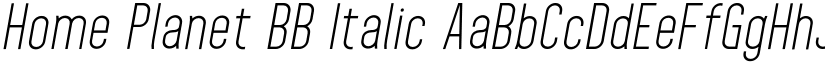 Home Planet BB Italic font