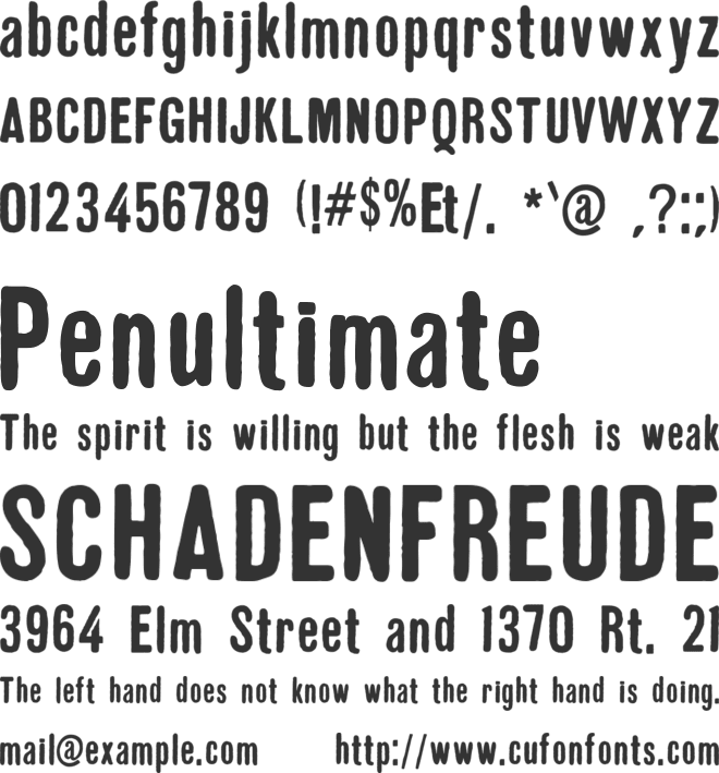 Gruen Lemonograf font preview