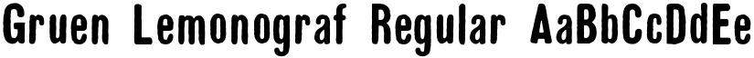 Gruen Lemonograf Regular font