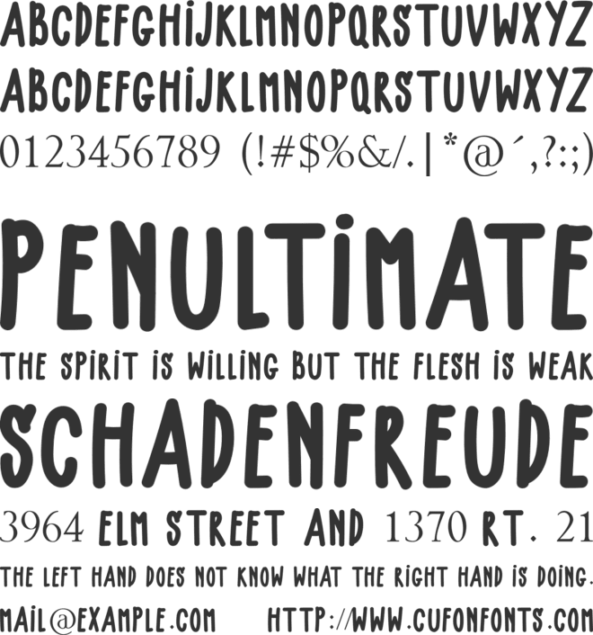 BABY GIRLY font preview