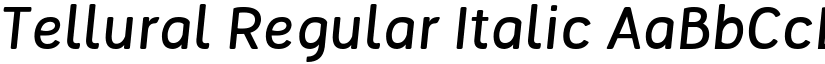 Tellural Regular Italic font