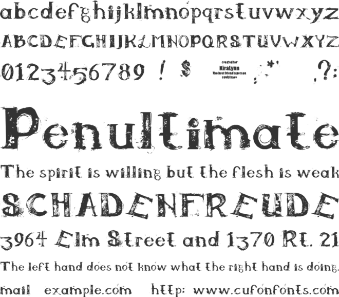 KiraLynn font preview