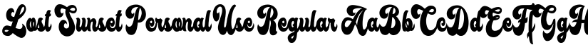 Lost Sunset Personal Use Regular font
