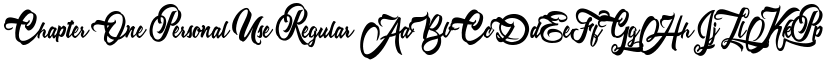 Chapter One Personal Use font download