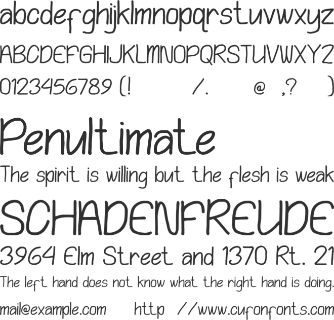 Playing Bumb font preview
