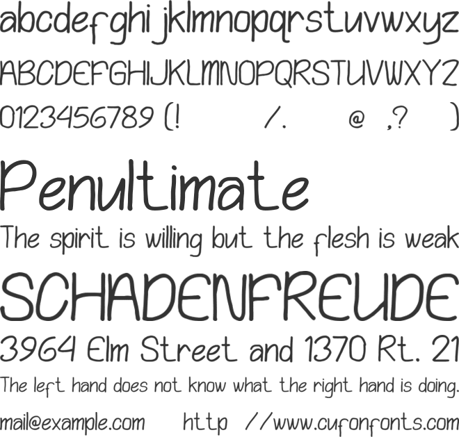 Playing Bumb font preview
