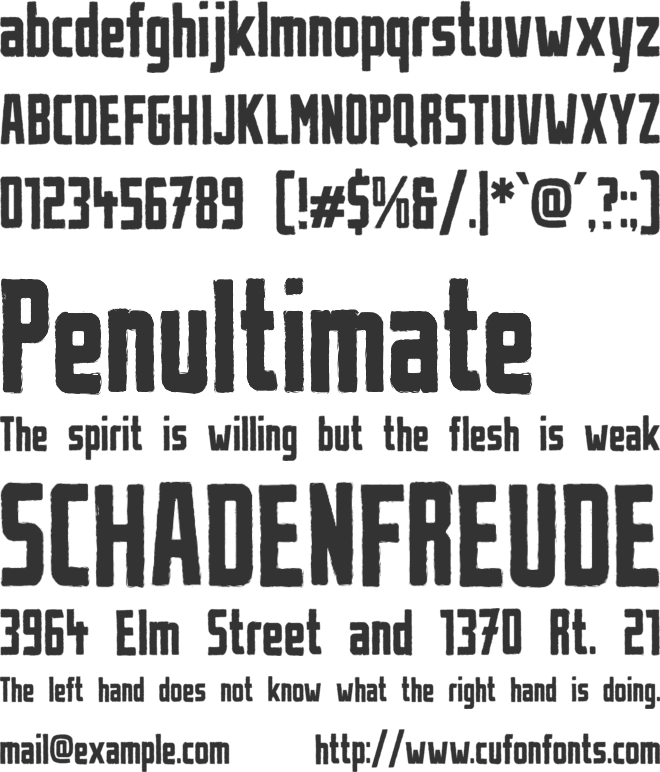 Urban Brush font preview