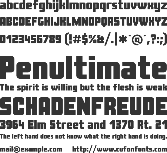 CostaRica font preview