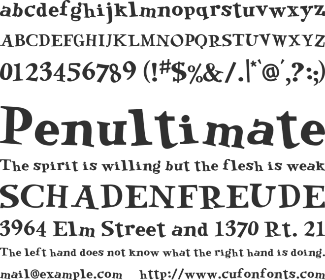 Green Eggs and Spam font preview