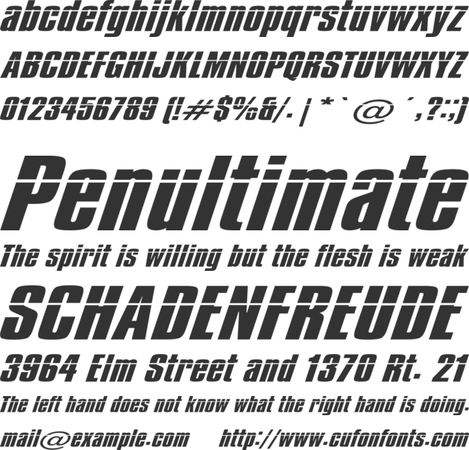 Impossible - 500 font preview