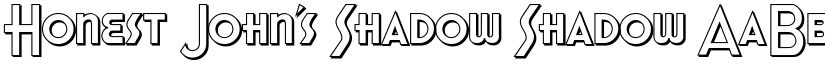 Honest John's Shadow Shadow font