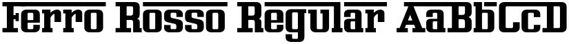 Ferro Rosso Regular font