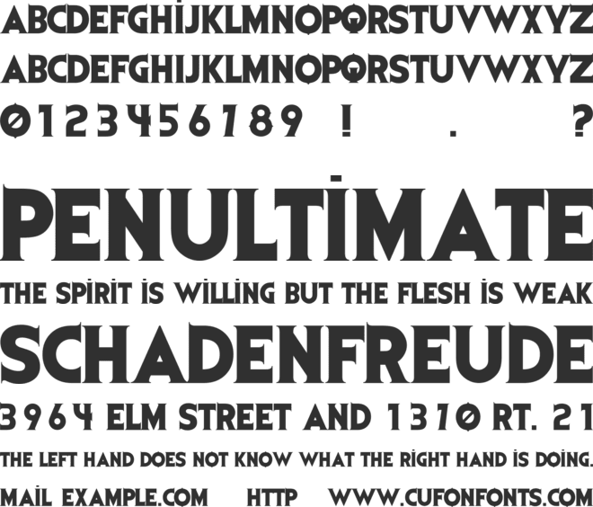 Evil Dead font preview